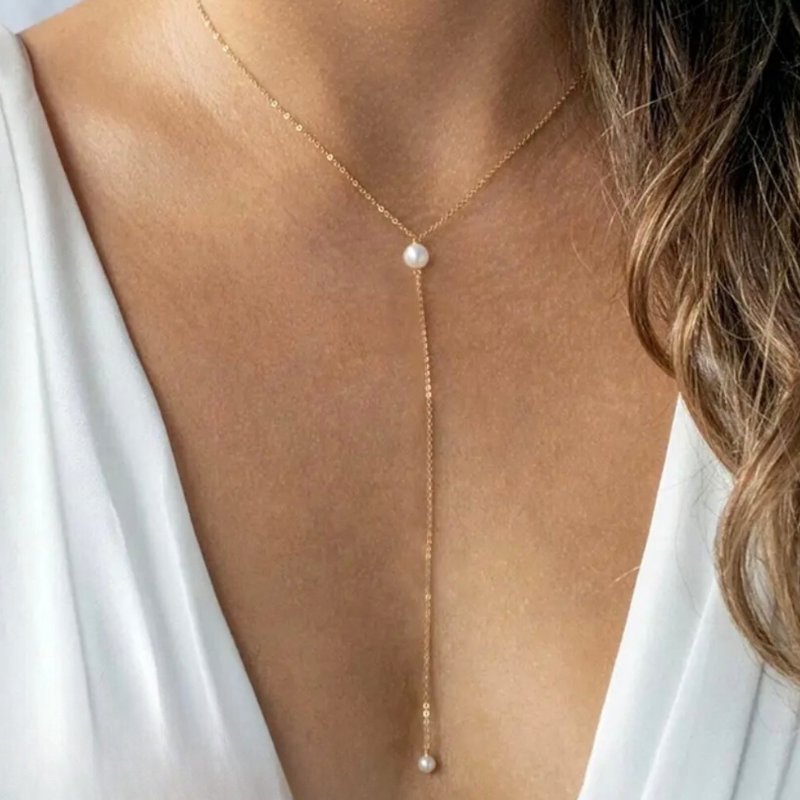 Collier Cascade perlée