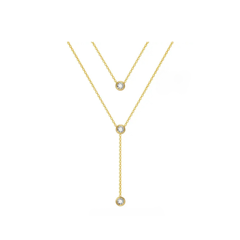 Collier doublé  "perle de pluie"